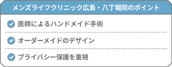 メンズライフクリニック広島・八丁堀院