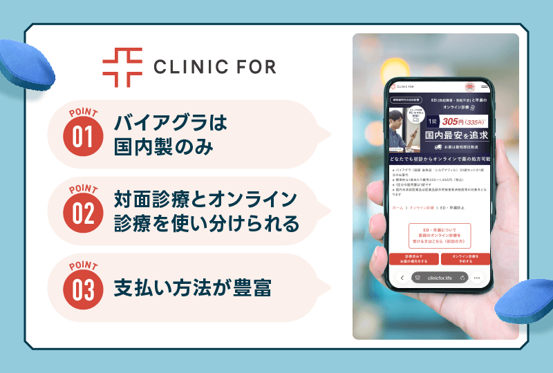 バイアグラ 通販 クリニックフォア