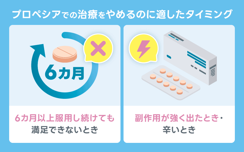 プロペシア やめてよかった タイミング